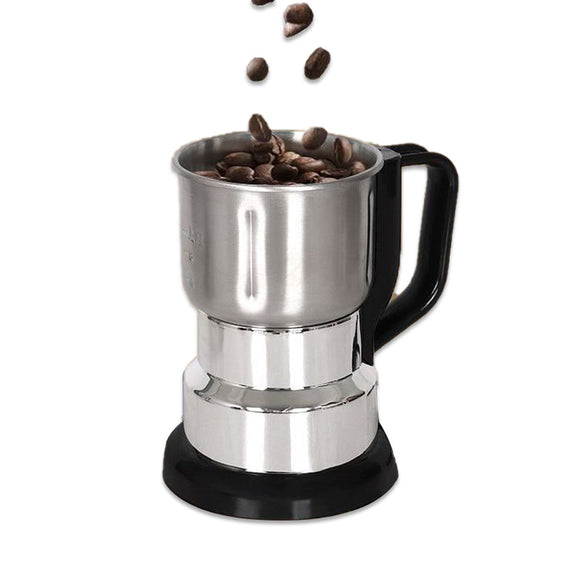 500g Large-Capacity Electric Grinder and Pulverizer with 5 Set Blades - Multi-Function 300W Kitchen Mill for Grains, Spices, Coffee Beans