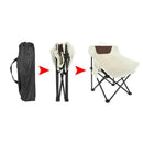 Black Outdoor Folding Camping Chair - Portable Lounge Chair, Lightweight Beach Chair, Fishing Stool, and Picnic Seat, Perfect for Outdoor Adventures-6
