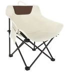 White Outdoor Folding Camping Chair – Portable Lounge Chair, Lightweight Beach Chair, Fishing Stool, and Picnic Seat, Perfect for Outdoor Adventures-1