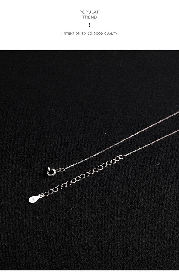 Silver Interlocking Double Ring Necklace – Minimalist Zirconia Clavicle Chain with Adjustable Extender