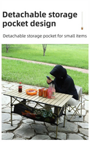 36CM White Portable Folding Camping Chair with Storage Bag & Pocket - Heavy-Duty Carbon Steel Picnic Chair-3