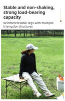 36CM White Portable Folding Camping Chair with Storage Bag & Pocket - Heavy-Duty Carbon Steel Picnic Chair-5