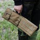 200x75CM Black Outdoor Tactical Roll-Up Shooting Mat - MOLLE Webbing & Stake Down Eyelets - Portable Waterproof Ground Pad for Field Training, Camping & Picnic-6