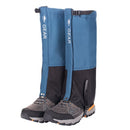 Blue Breathable Nylon Waterproof Hiking Leg Gaiters and Snow Boot Gaiters (Fleece Lining) - Unisex Adjustable Sand & Mud Protection for Mountaineering & Desert Trekking, L Size-1