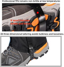 Orange Breathable Nylon Waterproof Hiking Leg Gaiters and Snow Boot Gaiters (Fleece Lining) - Unisex Adjustable Sand & Mud Protection for Mountaineering & Desert Trekking, S Size-6