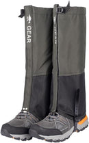 Green Breathable Nylon Waterproof Hiking Leg Gaiters and Snow Boot Gaiters (Fleece Lining) - Unisex Adjustable Sand & Mud Protection for Mountaineering & Desert Trekking, M Size-1