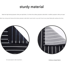 2-Pack Striped Adjustable Apron - Cross-Neck Bib Work Apron for Restaurant Catering Gardening(Gray fine stripes + black thick stripes) - 0