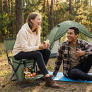 3-in-1 Blue Large Portable Folding Camping Chair with Zippered Cooler Bag and 35*35cm Thick Plush Seat Cushion, Outdoor Fishing and Picnic Stool with Backrest and 25 *27 *18.5cm Insulated Storage Pocket-7