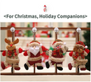 4-Piece Christmas Hanging Plush Ornaments Set - Bright Santa Claus, Snowman, Reindeer & Bear Tree Decor, Christmas in July, Winter Christmas, Yulefest, Secret Santa Gift-3