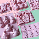 3-Piece Christmas Non-Stick Silicone Baking Mould Set of Santa, Reindeer, Gingerbread Man & Bell Shapes for Chocolate, Candy,  and Mousse Dessert - Easy to Release and Clean, Ideal Making Tools for Christmas in July, Winter Christmas & Secret Santa Gift-5