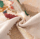 180 x 230 CM Christmas Jacquard Chenille Sofa Cover Throw Blanket with Tassel Fringe (Style 1), Elegant Festive Couch Protector Slipcover for Holiday Home Decor and Multi-Purpose Use-3
