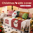 180 x 230 CM Christmas Jacquard Chenille Sofa Cover Throw Blanket with Tassel Fringe (Style 3), Elegant Festive Couch Protector Slipcover for Holiday Home Decor and Multi-Purpose Use-1