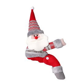 Santa Claus Christmas Curtain Tiebacks, Large Plush Doll Holdbacks - Curtain Festival Charm for Christmas in July, Winter Christmas, Yulefest, Secret Santa Gift - 0