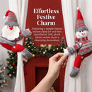 Reindeer Christmas Curtain Tiebacks, Large Plush Doll Holdbacks - Curtain Festival Charm for Christmas in July, Winter Christmas, Yulefest, Secret Santa Gift-4