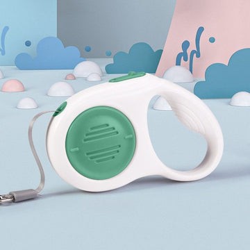 Green 3M Automatic Retractable Dog Leash –Extendable Pet Lead with One-Button Brake Lock, Tangle-Free 360° Nylon Strap, Durable ABS Housing for Dogs and Puppies