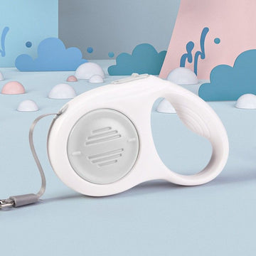 Grey 3M Automatic Retractable Dog Leash –Extendable Pet Lead with One-Button Brake Lock, Tangle-Free 360° Nylon Strap, Durable ABS Housing for Dogs and Puppies