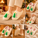 Christmas Home Comfort Set with Flannel Throw Blanket 130x150cm, Plush Indoor Slippers AU 6-7 and Snowman Curtain Tiebacks Set of 2, Festive Holiday Gift Bundle-3