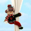 Christmas Home Comfort Set with Flannel Throw Blanket 130x150cm, Plush Indoor Slippers AU 6-7 and Snowman Curtain Tiebacks Set of 2, Festive Holiday Gift Bundle-5