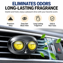 Gun Grey Owl Car Air Vent Perfume Ornament with Rotatable Clip - Refillable Fragrance System & Premium Alloy Interior Decor-2