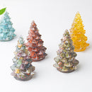 Jelly-like Iridescent Resin Crystal Christmas Tree Ornament - 55 x 87mm Decorative Mixed Gemstone Style Tabletop Tree for Festive Home Decor Gift Giving-3