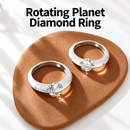 Rotating Orbit Planet Ring with Zirconia Crystal- US Size 7 Silver Tone Statement Ring, Celestial Saturn Inspired Jewellery for Women's Everyday Wear and Gifts-3