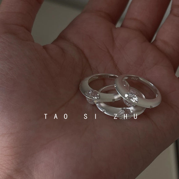 Rotating Orbit Planet Ring with Zirconia Crystal- US Size 7 Silver Tone Statement Ring, Celestial Saturn Inspired Jewellery for Women's Everyday Wear and Gifts