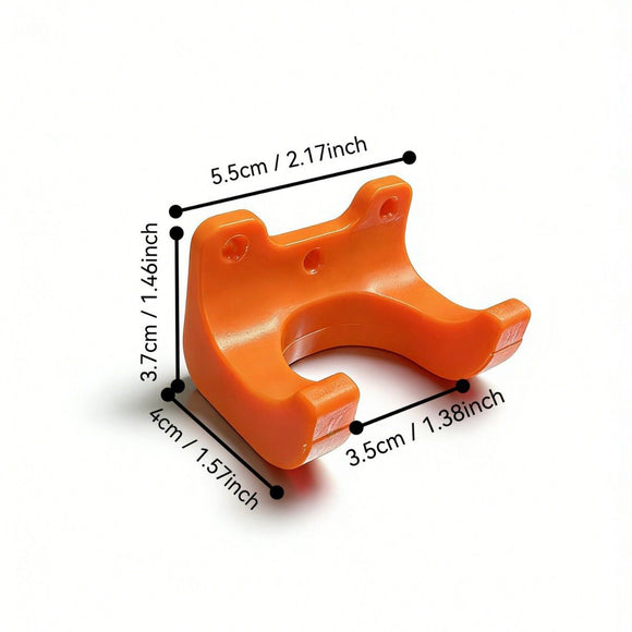 5PCS Orange Garden Tool Holder with Mounting Screws - Double Hooks Wall Storage Bracket, Compact Garden Tool Organiser for Shovels, Rakes and Hand Tools