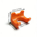 10PCS Orange Garden Tool Holder with Mounting Screws - Double Hooks Wall Storage Bracket, Compact Garden Tool Organiser for Shovels, Rakes and Hand Tools-5