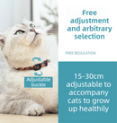 Style 3 Adjustable Anti-suffocation Cat Collar with Bell (15 to 30cm) -  Lightweight Printed Kitten Breakaway Neck Collar, Quick Release Safety Buckle, Colourful Pet Accessories, Style 1-3