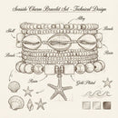 White Bohemian Layered Beach Bracelet Set (Boxed) - 8 PCS Women's Stackable Clay Beaded Bracelets with Cowrie Shells & Starfish Charm, Eco-Friendly Coastal Summer Holiday Jewellery-4