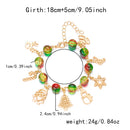 #2 Christmas Charm Colourful Beaded Bracelet for Women (Boxed) - Zinc Alloy Holiday Jewellery Gift with Christmas Tree, Santa Claus, Snowflake and Snowman Pendants-3