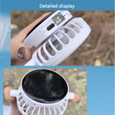 White Solar Powered Fan Hat - Breathable Mesh Cap with USB Rechargeable Cooling Fan, LED Display, Adjustable Brim for Outdoor Fishing Camping Hiking Summer Heat Relief-7