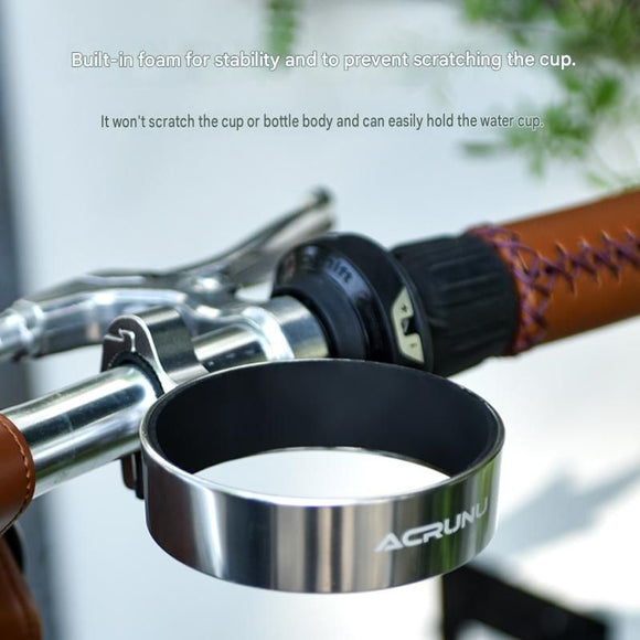 Black Aluminium Alloy Bicycle Cup Holder - Adjustable Handlebar Mount for Coffee Bottles, Universal Drink Rack for E-Bikes Motorcycles Road Bikes