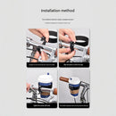 Black Aluminium Alloy Bicycle Cup Holder - Adjustable Handlebar Mount for Coffee Bottles, Universal Drink Rack for E-Bikes Motorcycles Road Bikes-8