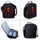 Style 2 3 Piece Spider Print School Bag Set - Large Capacity Polyester Backpack, Insulated Lunch Bag and Pencil Case - Lightweight Student Bookbag with Side Pocket for Boys Teens-4