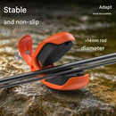 2 Pack Orange Magnetic Fishing Rod Holder Clip -  ABS Lure Rod Fastener with EVA Padding and Magnetic Hook Keeper for Kayak and Boat Storage-7
