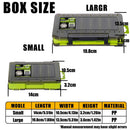 Green Large Size 19.8cm Fishing Lure Storage Box - Double Sided PP Tackle Organizer with Drainage System - Durable Hard Case for Minnows, Crankbaits, Hooks-5