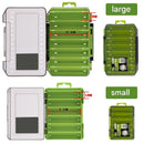 Orange Large Size 19.8cm Fishing Lure Storage Box - Double Sided PP Tackle Organizer with Drainage System - Durable Hard Case for Minnows, Crankbaits, Hooks-6