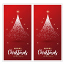 (Style 1) 50 Sheet Christmas Gift Sealing Sticker Set with 100 Stickers - 100 x 50 mm Rectangular Holiday Labels for Gift Boxes, Wrapping, Packaging and Envelopes-1
