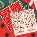 (Style 1) 50 Sheet Christmas Gift Sealing Sticker Set with 100 Stickers - 100 x 50 mm Rectangular Holiday Labels for Gift Boxes, Wrapping, Packaging and Envelopes-5