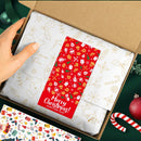 (Style 2) 50 Sheet Christmas Gift Sealing Sticker Set with 100 Stickers - 100 x 50 mm Rectangular Holiday Labels for Gift Boxes, Wrapping, Packaging and Envelopes-2