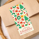 (Style 4) 50 Sheet Christmas Gift Sealing Sticker Set with 100 Stickers - 100 x 50 mm Rectangular Holiday Labels for Gift Boxes, Wrapping, Packaging and Envelopes-2