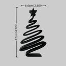 2 Piece 3D Printed Christmas Tree Decorations - Red and Green 12 cm Minimalist Spiral Tabletop Ornaments with Star Top for Home, Mantel, Desk and Holiday Decor-6