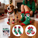 Matching Christmas Socks Set for Adult and Dog- Santa Claus Design with One Pair Adult Socks and One Set S Size Anti Slip Pet Socks for Festive Photos and Holiday Wear-3