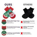 Matching Christmas Socks Set for Adult and Dog- Santa Claus Design with One Pair Adult Socks and One Set S Size Anti Slip Pet Socks for Festive Photos and Holiday Wear-4