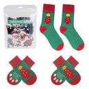 Matching Christmas Socks Set for Adult and Dog- Christmas Tree Design with One Pair Adult Socks and One Set S Size Anti Slip Pet Socks for Festive Photos and Holiday Wear-2