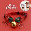 2 PCS Red Pet Christmas Bow Collar with Bell- 15-22 cm Adjustable Festive Bowtie Neck Collar for Cats and Dogs, Cute Holiday Party Decoration Accessory-2