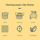 100 Pack Disposable Sink Strainer Bags - Stretchable Polyester Mesh Drain Filter for Kitchen Waste - Prevents Clogs, Easy Mess Free Cleanup, Fits Standard Sink Baskets-3