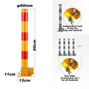 Red Parking Bollard locker Barrier Key Alike lock Fold Down Vehicle-2