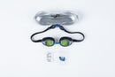 Junior mirrored lens swimming goggles golden colour-3